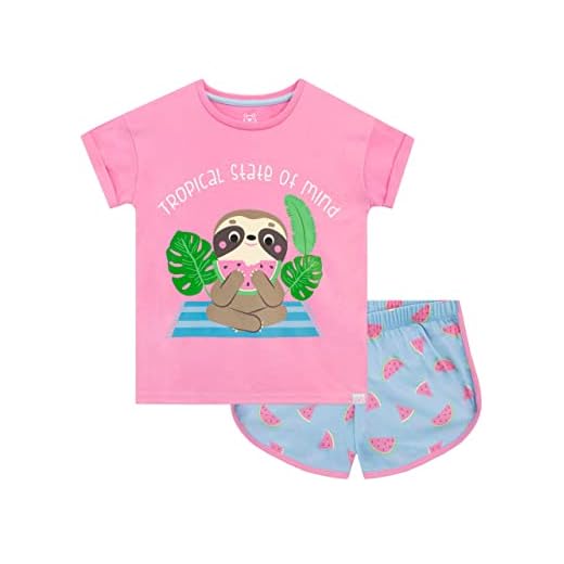Harry Bear Ensemble De Court Pyjamas Fille Paresse Rose 11-12 Ans