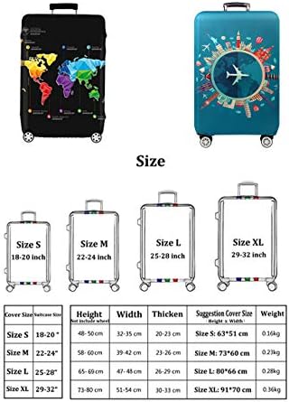 OuLi Store® Travel Luggage Cover Fit for 18-32 Inch Luggage Travel Luggage Protective Covers Suitcase Cover Elastic Dustproof Travel Accessories (Color 6, L-(25-28 inch Luggage))