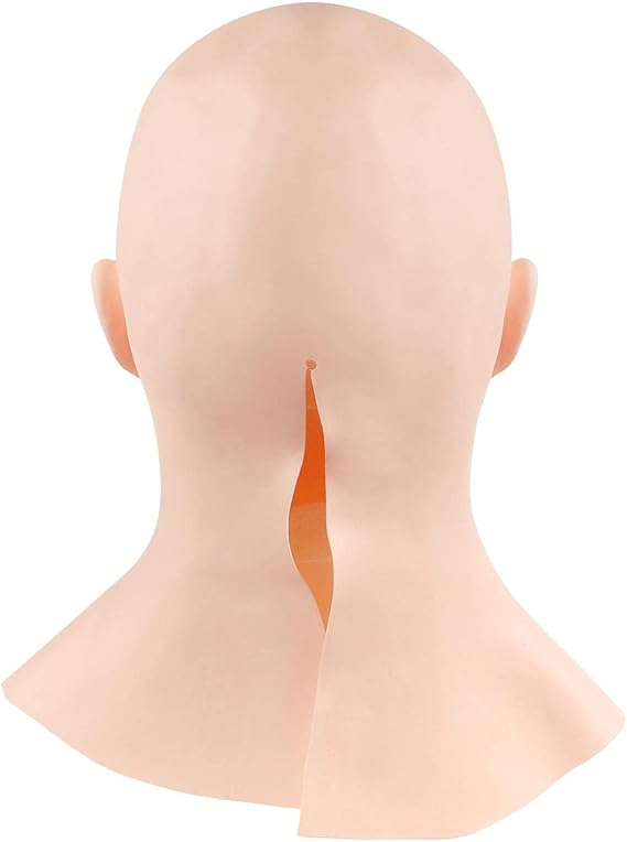 Lex Head Female 35 * 27 * 4 Realistic Female Latex Head Cover Cosplay Drag Queen Halloween Fancy Dress Headgear
