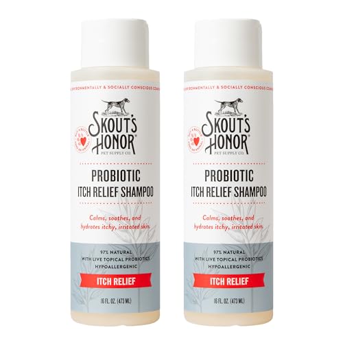Image of SKOUT'S HONOR Probiotic Itch Relief Shampoo for Dogs, 16 oz, 2-Pack