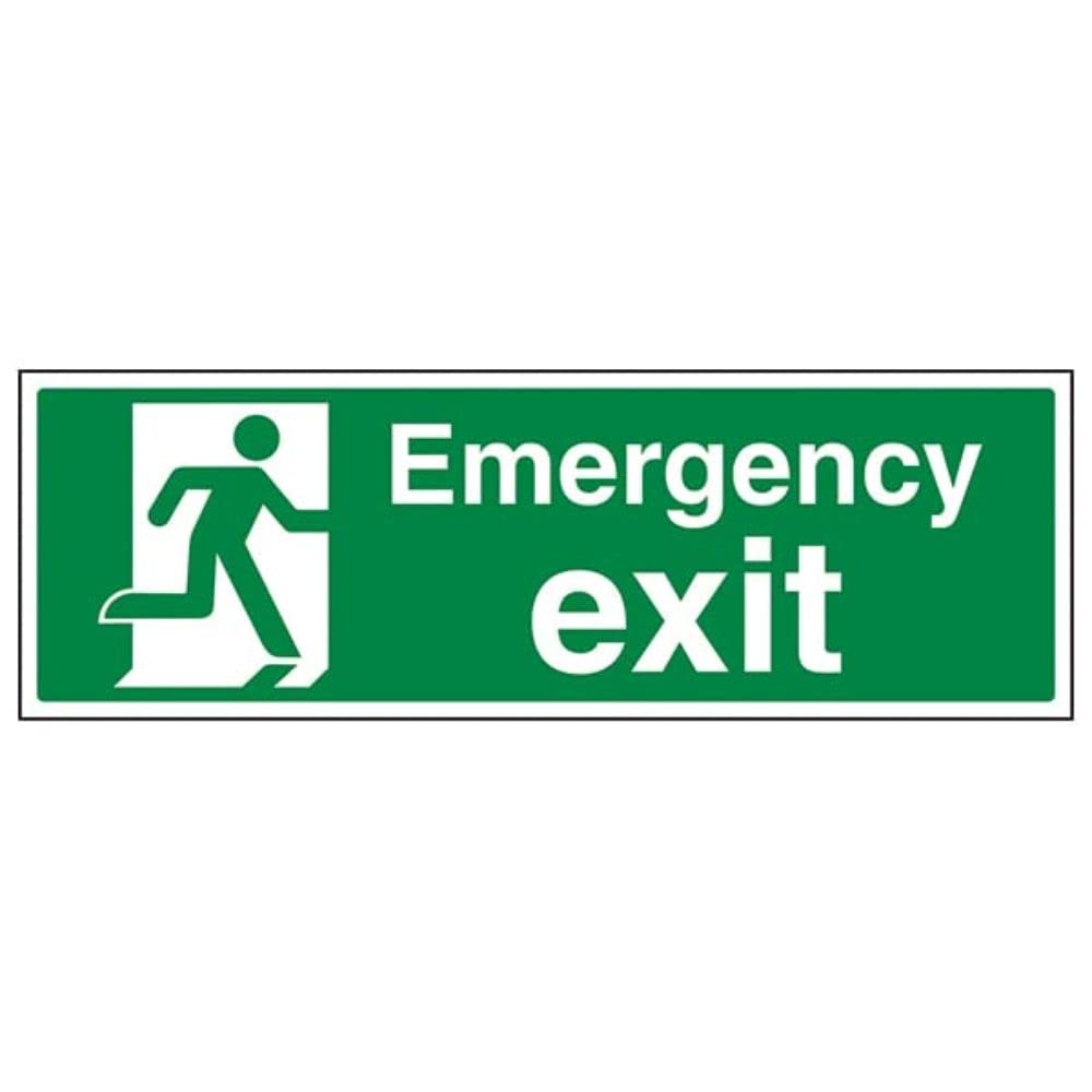 Safe Condition Exit - Emergency Exit - 300 X 100mm Restickable Safety Sign
