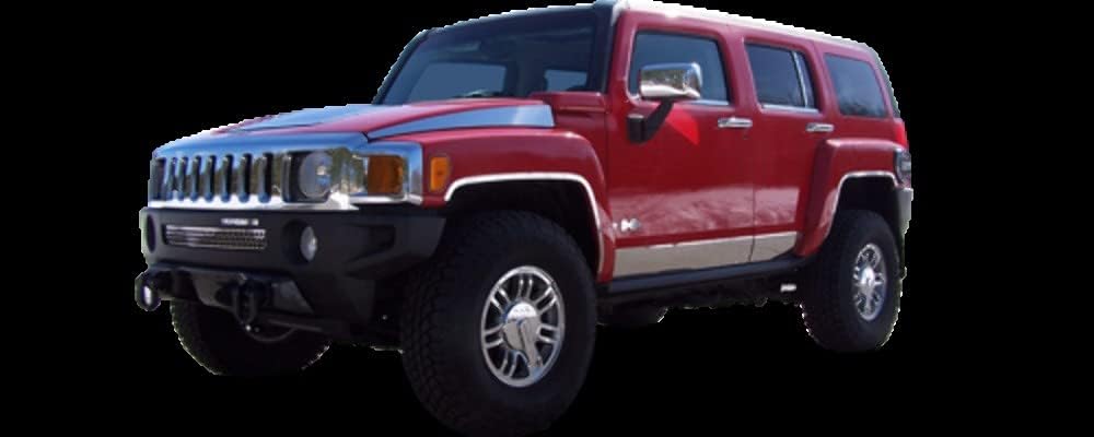 QAA is Compatible with 2006-2009 Hummer H3 4 Piece Stainless Rocker Panel Trim, Lower Kit, 5.5" Width HV46301