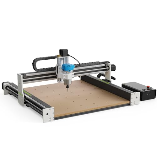 Axiscreat Cnc Router Machine 5050, Custom-Made 710W 6000-30000 RPM Trim Router Spindle, Linear Rails and Ball Screws on 3-axis, Engraving Milling Machine for Metal Wood Acrylic Leather etc.