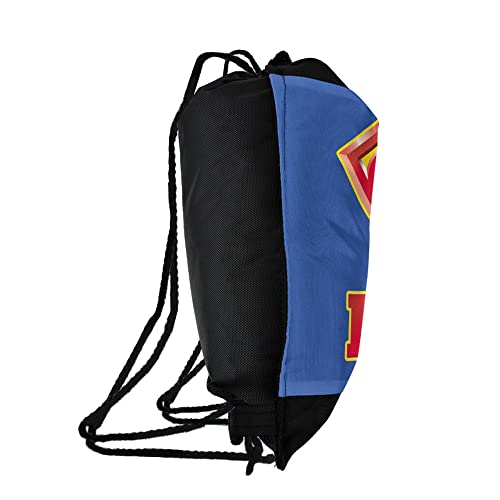 LOGOVISION Superman Super Dad Shield Logo Drawstring Backpack Sports Bag Sackpack 17" x 13", Perfect for Gym, Yoga or Practice2