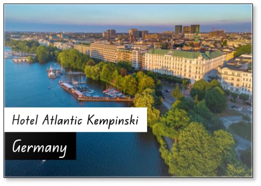 Hotel Atlantic Kempinski, Alster - Hamburg, Deutschland (Aerial), Kühlschrankmagnet