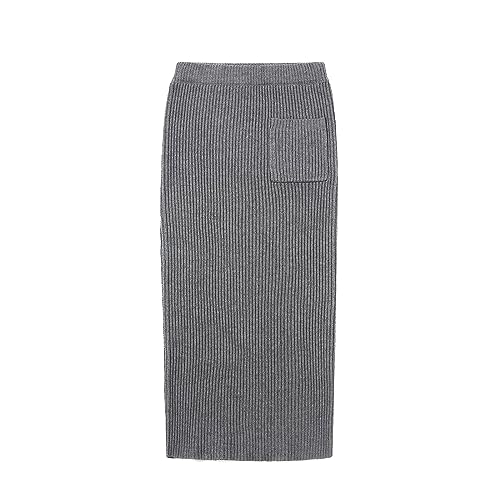 loveimgs Women's 2 Piece Outfits Ribbed Knit Long Sleeve Turtleneck Midi Pencil Skirt Set Casual Two Piece Dress3