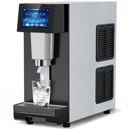 Hothope Commercial Nugget Ice Maker Machine, 100Lbs/24H Pellet Chewable Ice
