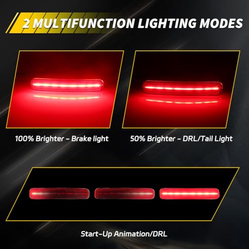 Feu stop DRL clignotant LED rouge Highlander 2011 2012 2013 arrière