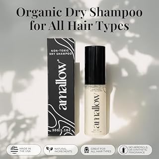 Amallow - Non Toxic Dry Shampoo Powder - With Organic Ingredients - Arrowroot, Bentonite Clay, Aloe Vera, & Essential Oils - No Talc, No Aerosol - Men & Women - Great For Travel