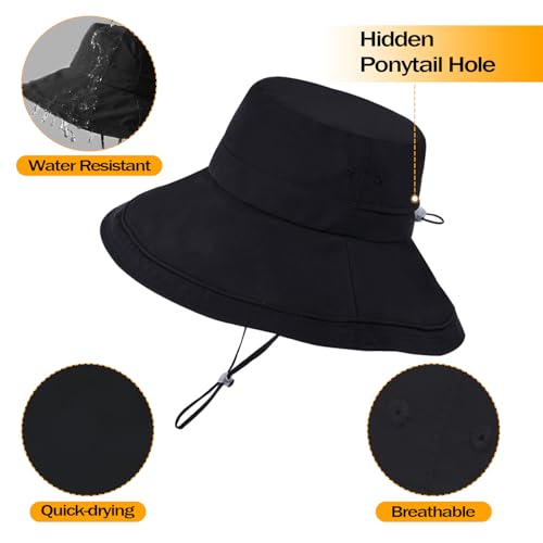 Sombrero de sol mujer con hoyo para coleta verano miniatura 5