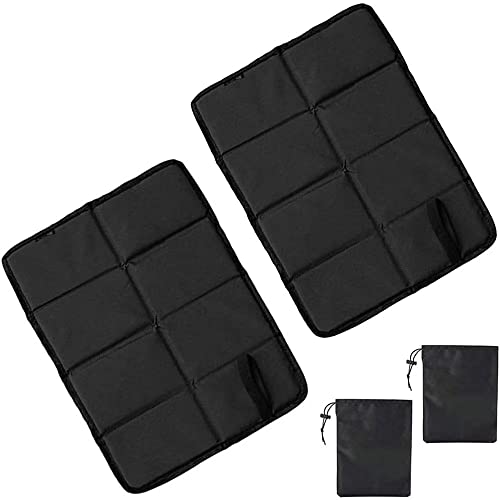 TDCQ 2pcs Tappetino Pieghevole Outdoor,Tappetino Pieghevole Trekking,Cuscino in Schiuma Pieghevole,Tappetino Pieghevole Outdoor,Tappetino Pieghevole Campeggio (Grigio nero)