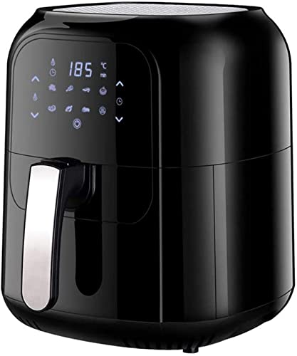 Digital Air Fryer, Hot Air Fryer, with Nano ceramic coating, 360° high speed hot air circulation technology Timer and Adjustable Temperature 6L Capacity, 1400W