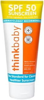 Thinkbaby SPF 50+ Baby Sunscreen – Safe, Natural Sunblock for Babies - Water Resistant Sun Cream – Broad Spectrum UVA/UVB Sun Protection – Vegan Mineral Sun Lotion, 6oz