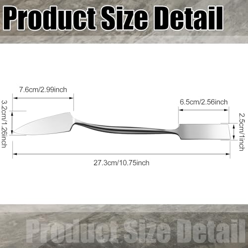 Leriton 1‘' Trowel And Square Masonry Tools Forged Steel Trowel Concrete Tool Ornamental Stucco Tool Long-lasting Masonry Trowel Plaster Trowel for Glazing, Patch Work, Plaster, and Archeology - Thumbnail 2