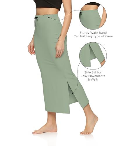 Robe pour sari sans plis grâce au jupon galbant lycra coton