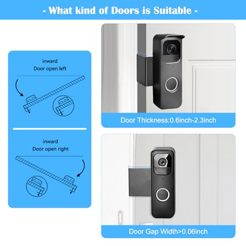 Image of Blink Doorbell Mount,Anti Theft Video Door Bell Camera Bracket No Drilling,Easy to Install for Apartment Business School Home Door