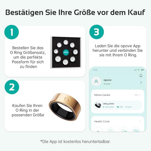 Image of O Ring Smart Ring, Fitness Ring Tracker with 8-12 Days Battery Life, Sleep Monitor, Stress, Heart Rate Women's Health Tracker, No Subscription Fees, Compatible with iOS & Android, Rose Gold-12