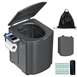 BALLA BALEIN Portable Toilet for Camping, Outdoor Toilet for Camping with Lid, Adult Potty for Car, Easy Clean Portable Camping Toilet, Truck Driver Portable Toilets 440lbs,Grey