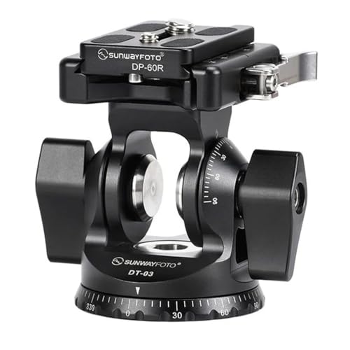Image of Sunwayfoto DT-03 Two-Way Tilt Head with Lever Lock Clamp & QR Plate Arca Compatible