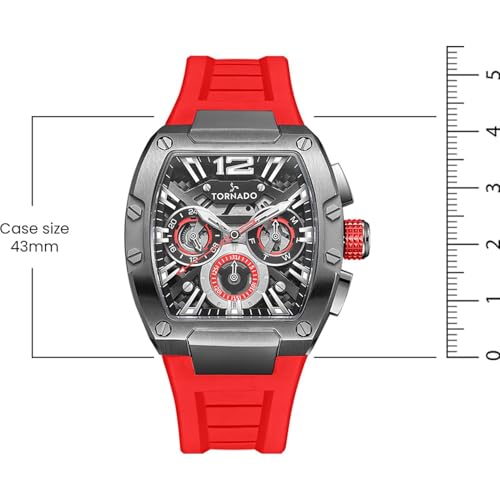 Image of Tornado XENITH Men's VX9J Movement Watch, Multi Function Display and Premium Flexible & Durable Silicone Strap - T23105