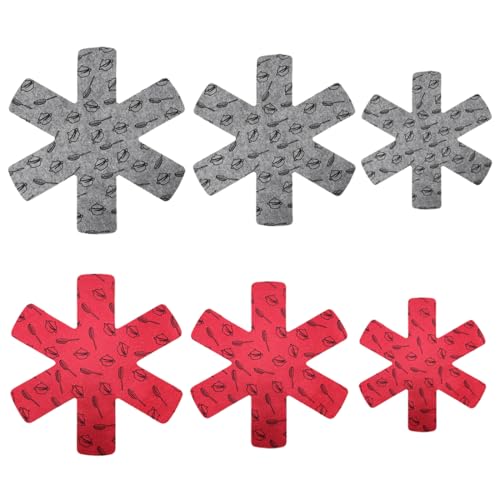 EIHI 6 Pièces protege poele, Protege casserole et poele, Protection poele et casserole, Protection casserole et poele, Protege poele feutrine, 38cm+30cm+20cm