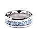 Mingjiahui Sliver and Blue Celtic Dragon Titanium Steel Wedding Band Ring for Mens and Womens 8MM Width Size 12