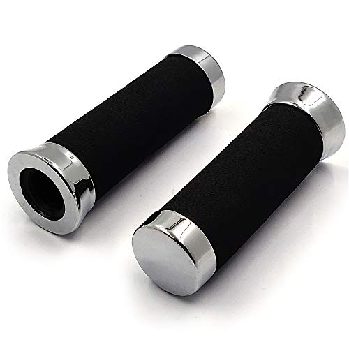SMT-Hand Grips Black Chrome ATV QUAD Compatible With WATERCRAFT JET SKI ATV Kawasaki Brute Force Prairie BRUIN GRIZZLY KODIAK(7/8" BOTH SIDE) [B01B264ZSS] - Thumbnail 6