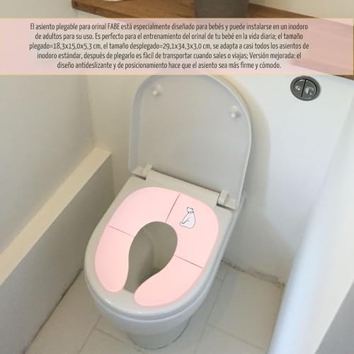 Miniatura 6 de Asiento De Inodoro Plegable, Reductor Wc Para Niños, Adaptador Wc De Viajes Plegable Portatil, Asiento Inodoro Reductor Reutilizable Para Niños Pequeños Orinal