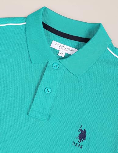 Image of U.S. Polo ASSN. Solid Regular Fit Polo T Shirts for Men - 100% Cotton, Half Sleeves Mens Tshirt
