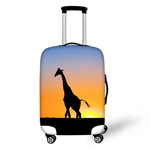 HUGS IDEA Giraffe Thicken Elastic Travel Luggage Protective Cover for 18 20 22