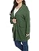 Classic Plus Size Sweaters for Women Oversized Long Cardigans (Green, 3X)