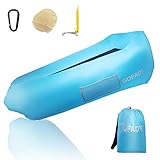 Gofady Inflatable Air Lounger, Anti-Air Leaking Design Air Sofa Hammock, Portable Air Couch for Outdoor Travelling,Camping, Picnic and Hiking, Blue