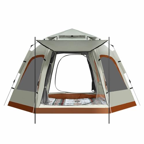 4 Man Beach Tent Camping Shelter Auto Pop Up Family Instant Sun Shade Hiking Fishing Picnic Outdoor Rain Water UV Proof Portable 240x240x155cm