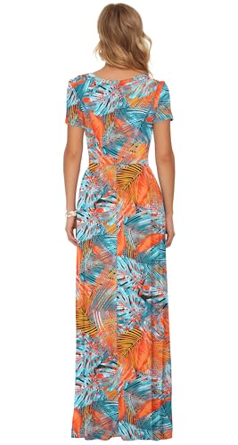 Image of AUSELILY Women's Classic Short Sleeve Loose Plain Casual Long Maxi Dresses for Women 2026