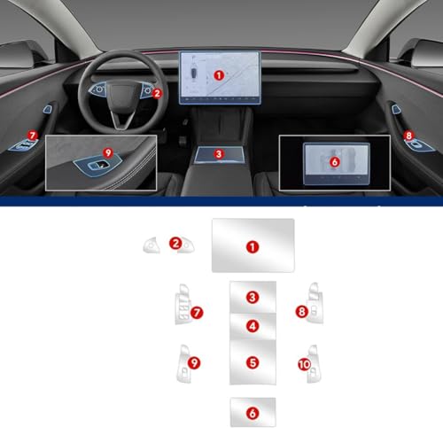 Protection TPU Tesla Model Y Juniper pour écran et tableau de bord 2025