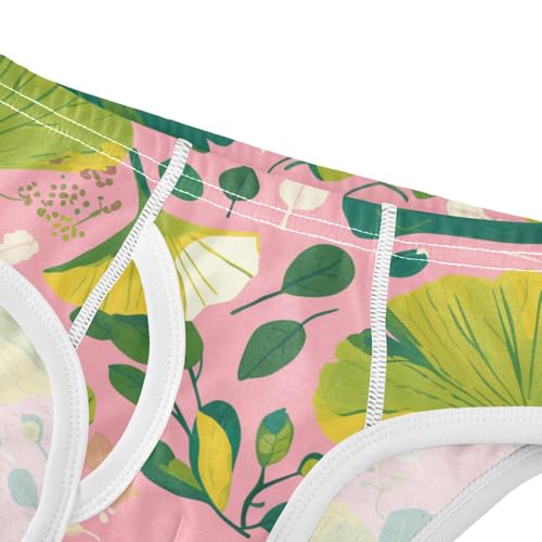 KLL Hand Painted Ginkgo Leaves Toddler Boy Soft Athletic Underwear Breathable Undies4