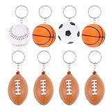 BESPORTBLE 30PCS Sport Ball Keychain Mini Schaum Fußball Basketball Baseball Ball Spiel Fan Souvenirs für Welt Tasse Party Gefälligkeiten Und Schule Karneval Belohnung Party Tasche Geschenk