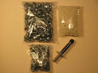 Xbox 360 Bulk X-Clamp Replacement Repair Kit - Hardware for 12 units - 100 screws 200 metal washers 200 nylon washers & Arctic Silver 5 3.5G Polysynthetic Silver Thermal Grease CPU Heat Sink Compound