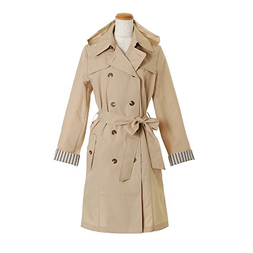 ビコーズ トレンチコート 全3色 レインコート ベージュ フリーサイズ BE-76001