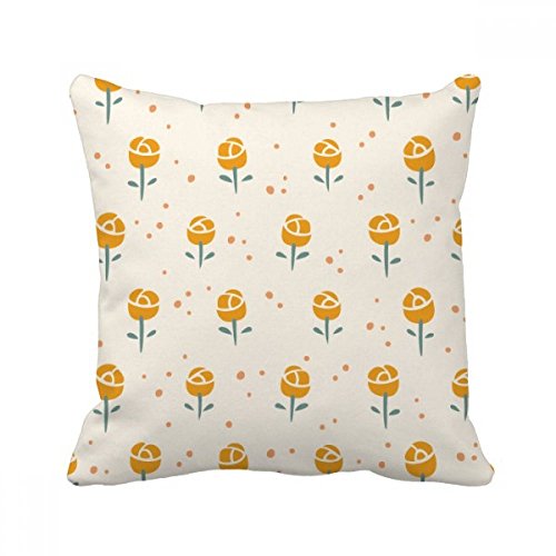 Coussin de canapé plante fleur jaune 40x40 cm multicolore