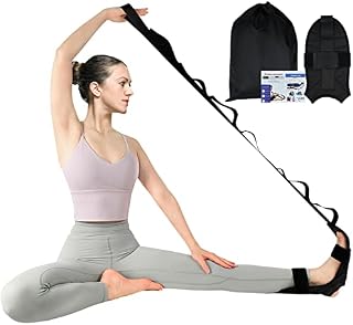 Yoga Stretching Strap,Peaken Flexstrap Leg Stretcher Strap with 7 Adjustable loops,Fascia Stretcher for Physical Therapy,Plantar Fasciitis Relief,Pilates,Dance & Gymnastics