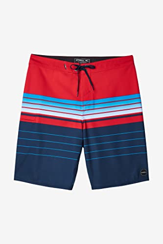 O'neill Mens Hyperfreak Heist Swim, Red Wht Blue, 38 #TOP3