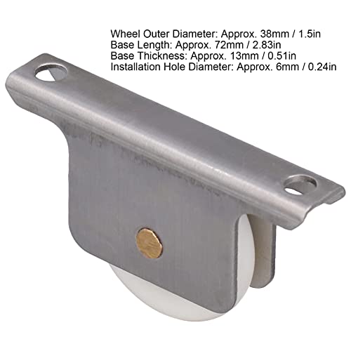 2Pcs 38Mm Sliding Door Pulley Stainless Steel Furniture Roller Wheels With Base For Bathroom Shower Glass Doors #TOP1