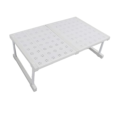 Fdit Scaffale di Stoccaggio Espandibile Scaffale di Tensione Divisori Telescopici Supporto a Strati per Lavelli per Armadi, Armadi per Guardaroba, Scaffali per Armadi (Lunghezza 47‑68