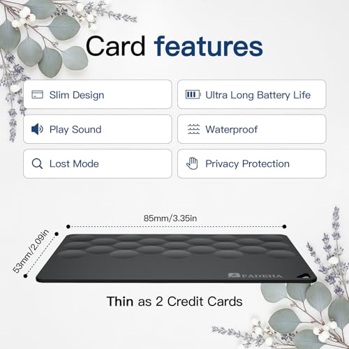 Image of 2026 Apple MFi Certified Wallet Tracker Smart Card for Find My iPhone Ultra Thin Air Tracker Tag for Travel, 5 Years+ Staying Power, IP69 Waterproof, Key Finder & Item Locator for Keys, Bags, Passport