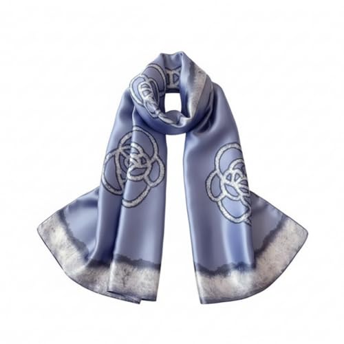 Image of Floral Printed Silk stole | silk Scarf for Women | stylish silk stole for women | Soft Lightweight Stole, Shawl & Neck Wrap | Scarf for Wedding, Party, Travel & Casual Wear