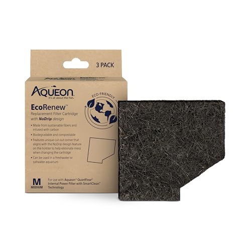 Aqueon Aquarium Fish Tank EcoRenew Filter Cartridge, Medium 3 Pack
