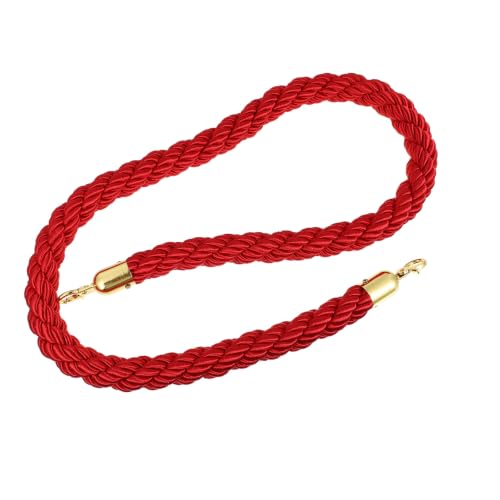 Cuerda roja trenzada fácil de instalar para ordenar filas y delimitar zonas