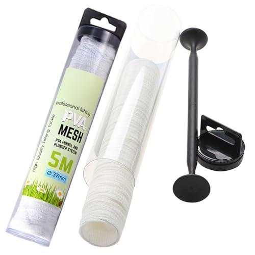 Heidouse 2Pcs Bait Bags, 5 m PVA Mesh Carp Bait Holder, 37mm Fishing Accessories for Feeding