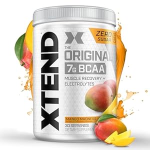 XTEND Original BCAA Powder Mango Madness – Sugar Free Post Workout Muscle Recovery Drink with Amino Acids – 7g BCAAs for Men & Women – 30 Servings